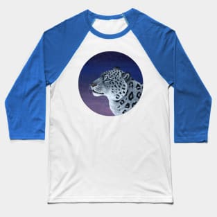 Snow Leopard Baseball T-Shirt